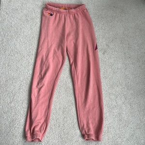 Womens Pink lightning bolt Aviator Nation sweatpants size small